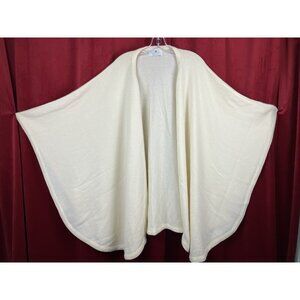 Ballantyne Scotland 100 Percent Cashmere Cream Poncho Cape Vintage